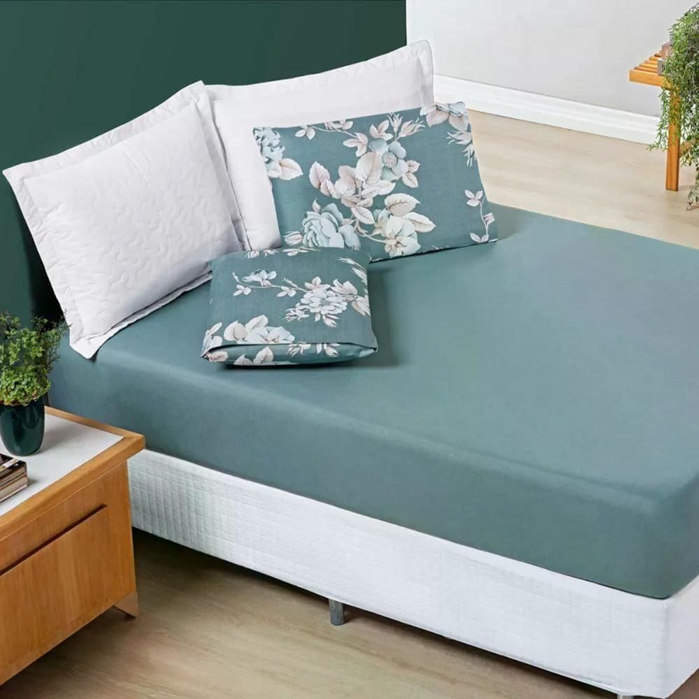 Jogo De Cama King Estampado 03 Peças 200 Fios Avere Primavera Primavera