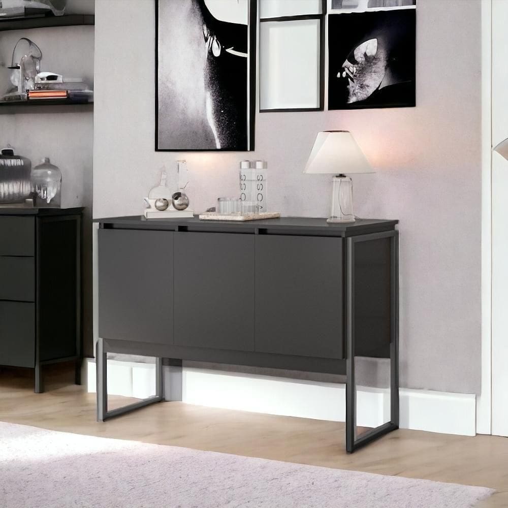 Buffet Compacto 3 Portas Verona Preto Onix