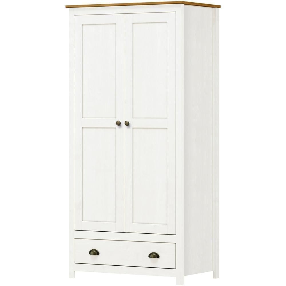 Armario 2 Pt 1 Gv Madeira Maciça 91 Cm 9103 Branco Freijo Milani Store
