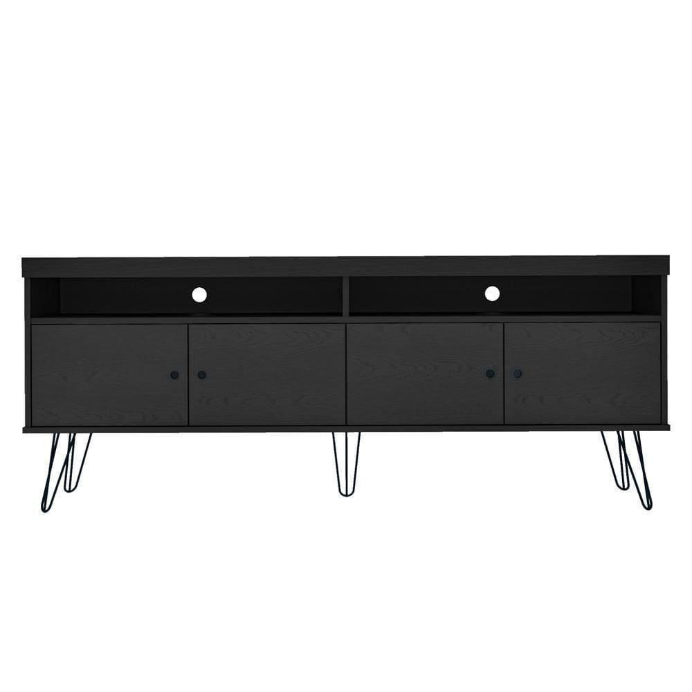 Rack Para Sala De Tv 75 Pol 160 Cm 4609 Preto Arly Preto
