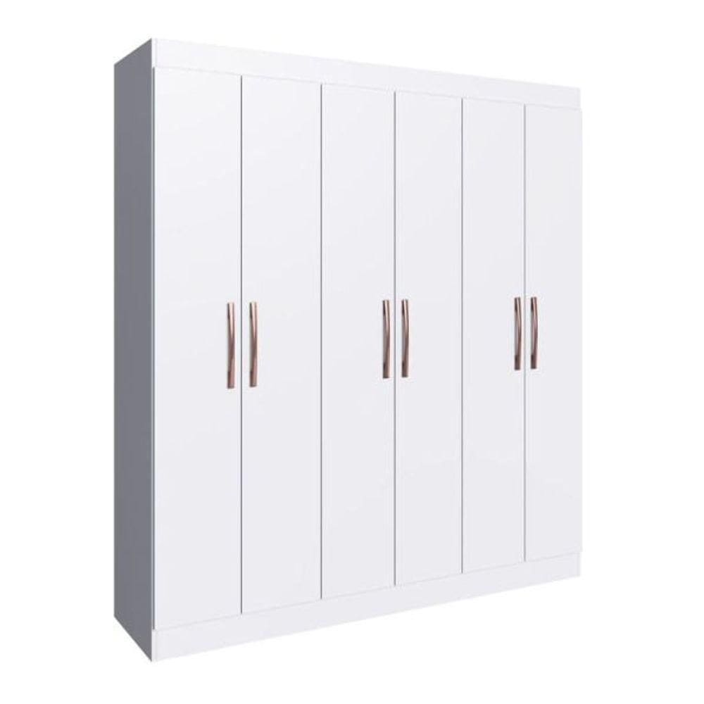 Guarda Roupa Xangai 6 Portas 2 Gavetas Branco Doripel