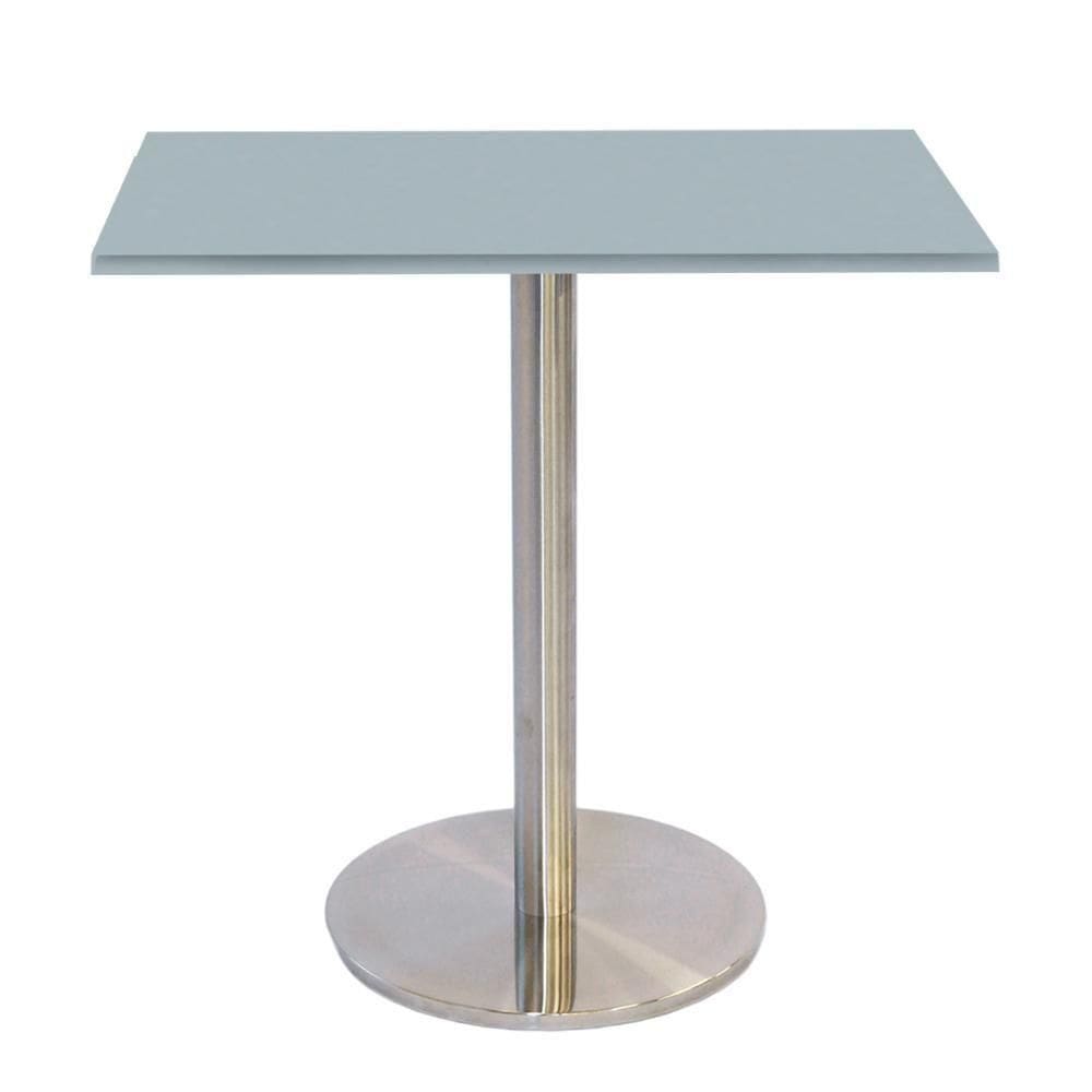 Mesa Bistrô Beta 112,50 Cm (alt) Disco Redondo Tampo Mdp Quadrado 60 Cm (larg) X 2,50 Cm (alt) Cinza