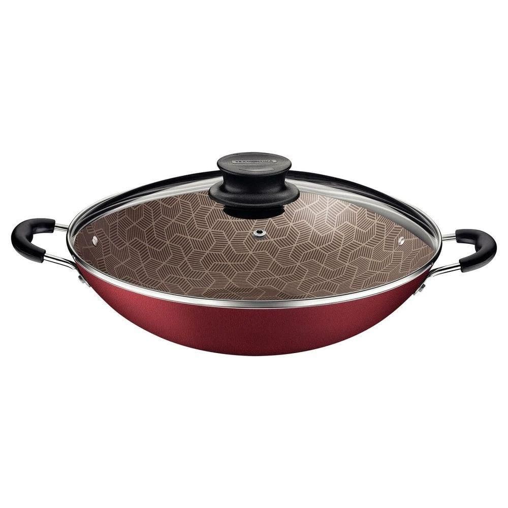 Panela Wok 36cm 6l Paris Vermelho Antiaderente Tramontina