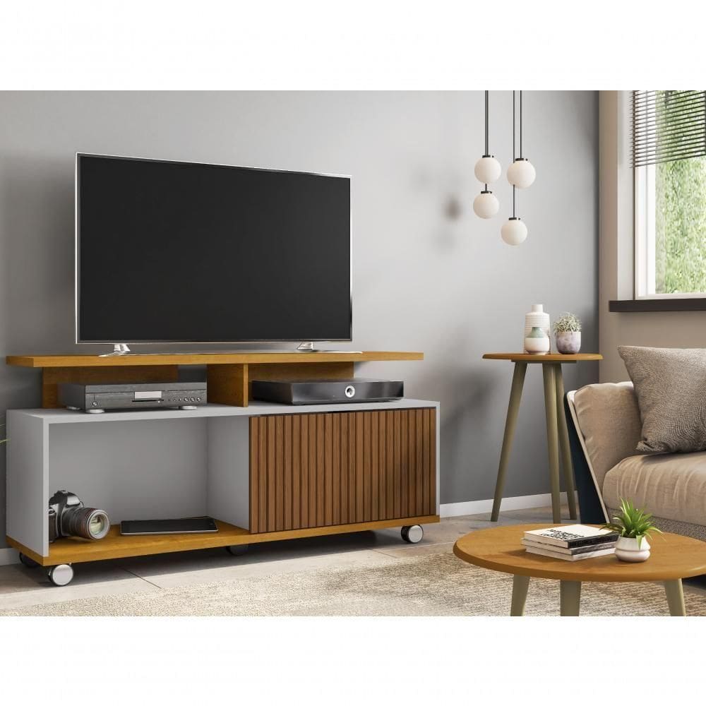 Bancada Para Tv Barcelona Nature Off White Ripado