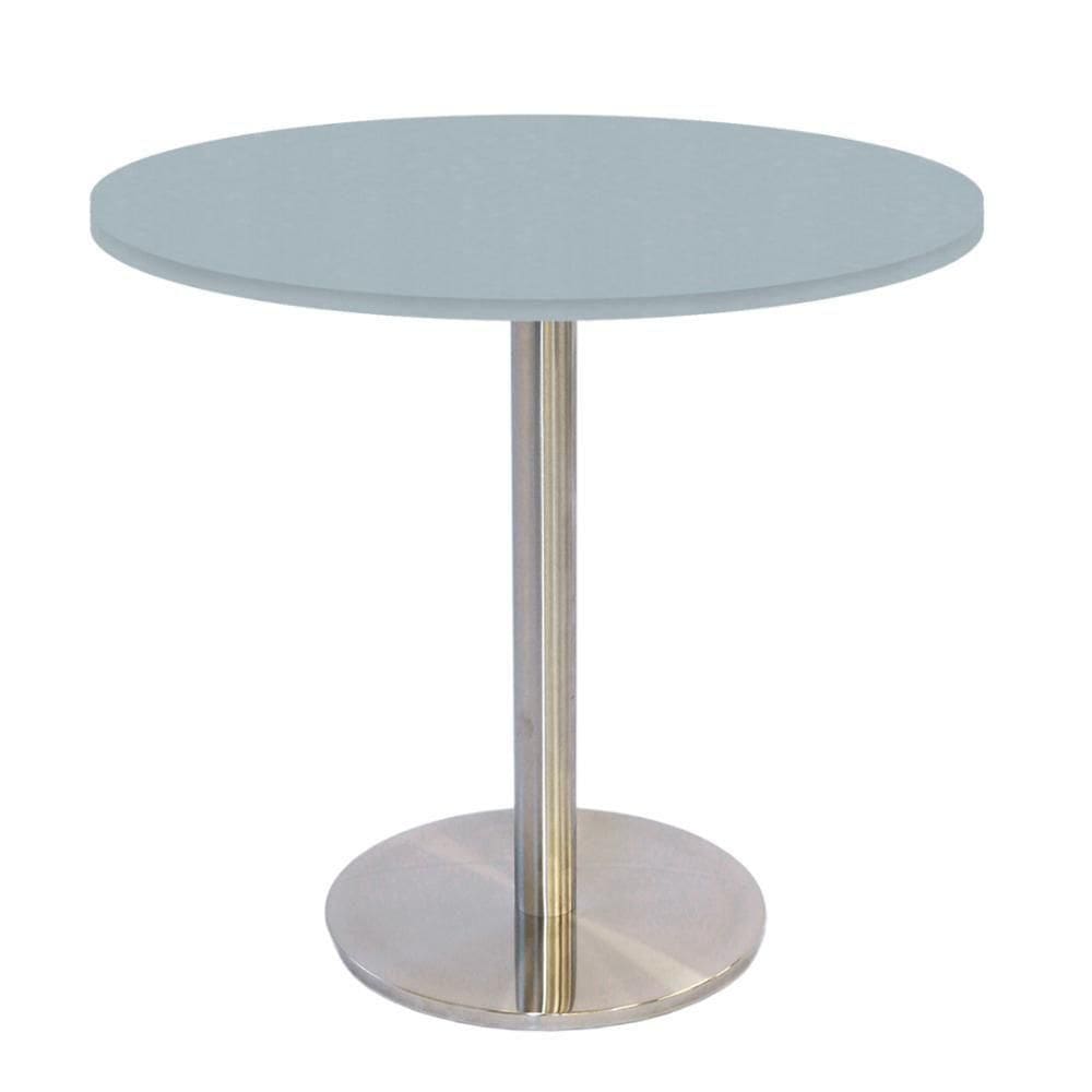Mesa Bistrô Beta 112,50 Cm (alt) Disco Redondo Tampo Mdp Redondo 60 Cm (larg) X 2,50 Cm (alt) Cinza
