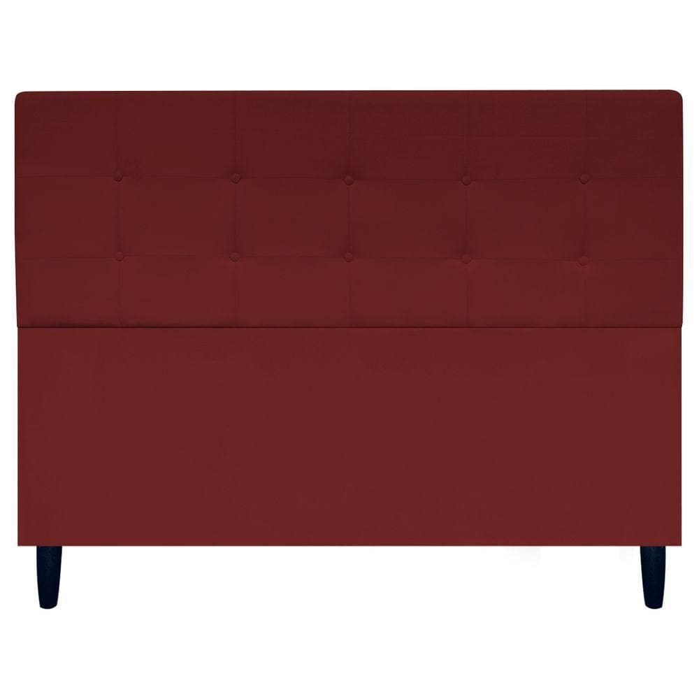 Cabeceira Para Cama Queen 160 Cm Ivy Suede Vermelho Suede