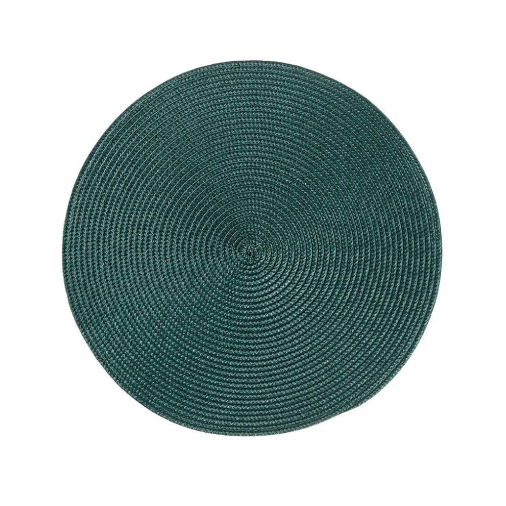 Jogo De Lugar Americano Redondo Em Polipropileno Com 4 Peças 38cm Rafimex Verde Escuro