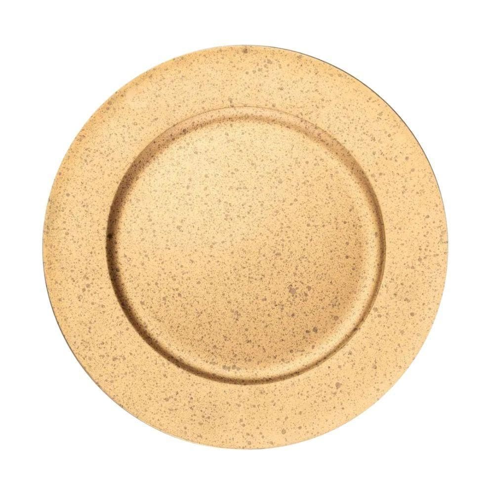 Sousplat Em Plástico Granilite Dourado 33cm Wolff