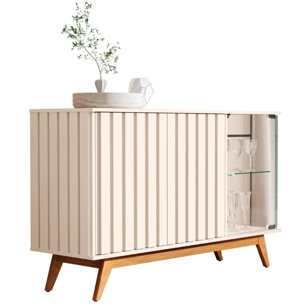 Buffet Aparador Açaí 3 Portas Ripado Off White JB Bechara