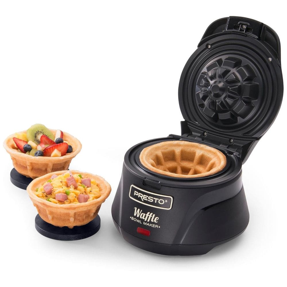Máquina de Waffle Bowl, 1 Fatia, 750W, 110v, PRESTO 3500, Preto