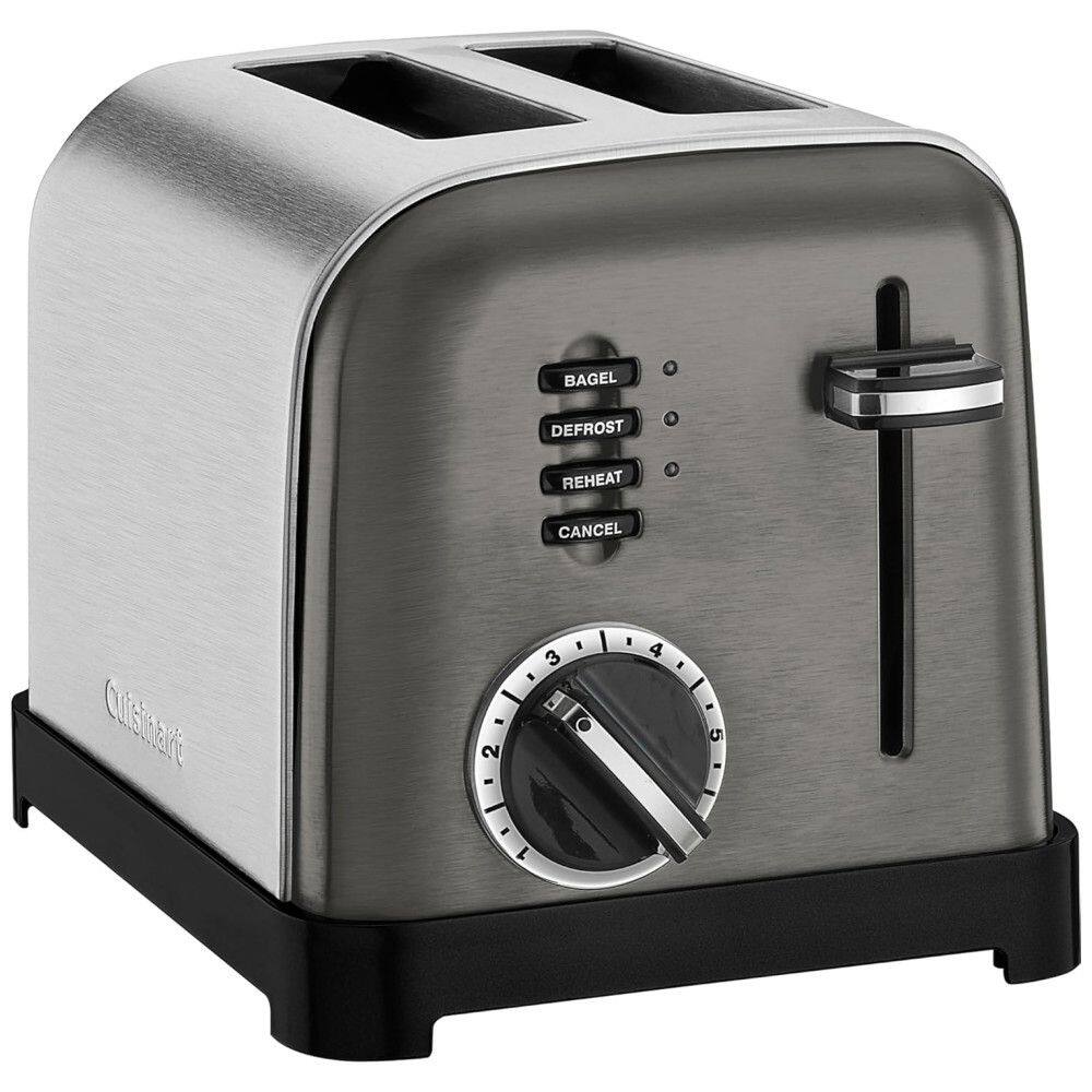 Torradeira Elétrica, 2 Fatias, Aço Inoxidável, 110v, CUISINART CPT 160BKS, Prateado