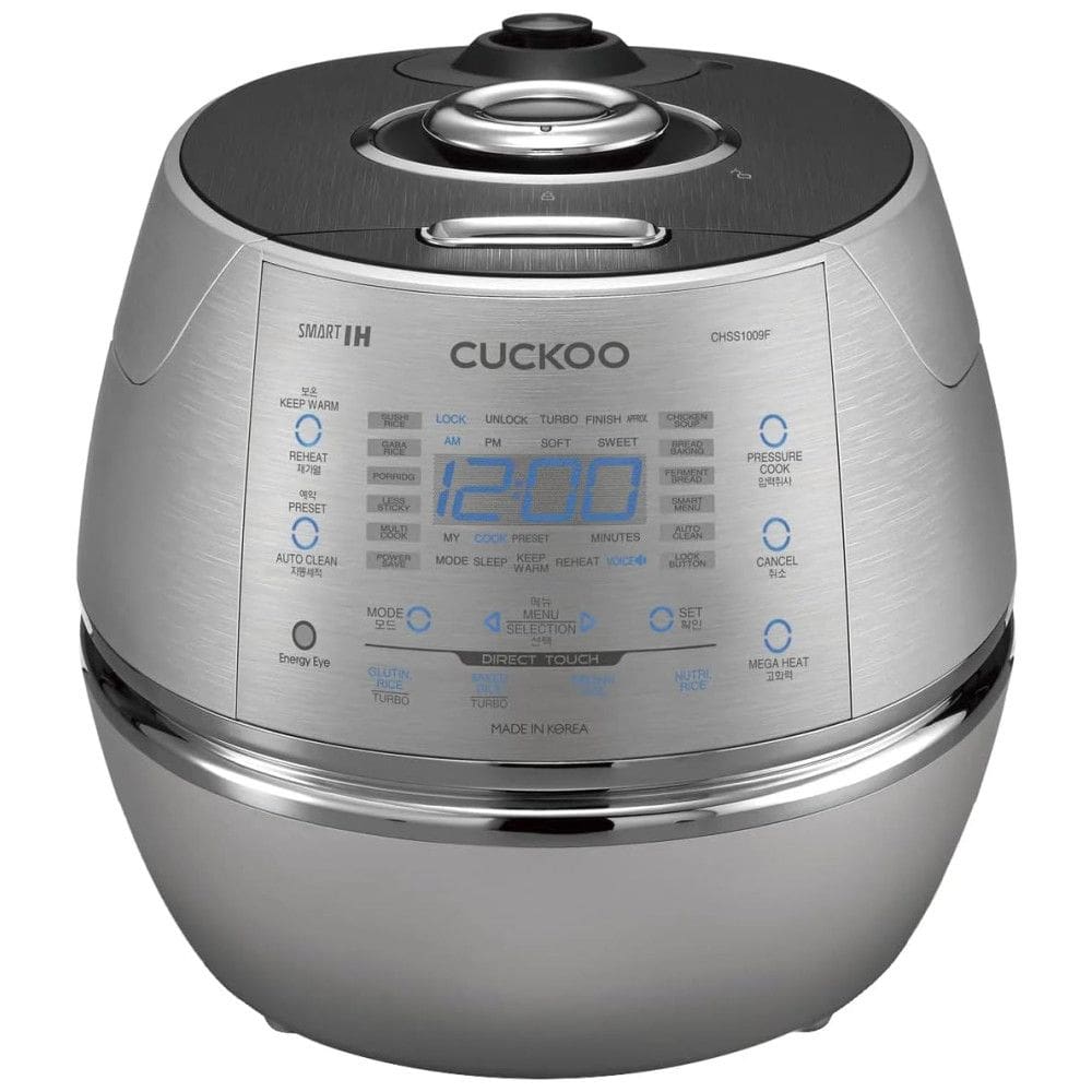 elétrico por indução aquecimento arroz panela de pressão 10 copos Metallic, CUCKOO CRP CHSS1009FN, Cinza