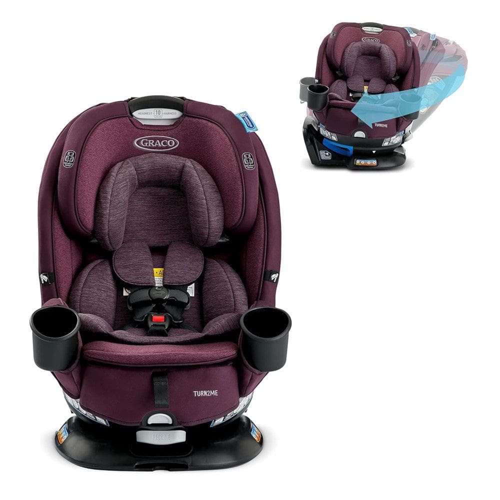 Cadeira de Bebê para Carro Graco Turn2Me 3 em 1 com Porta Copos, Peso Rec 2 a 45 kg, Vinho Londres