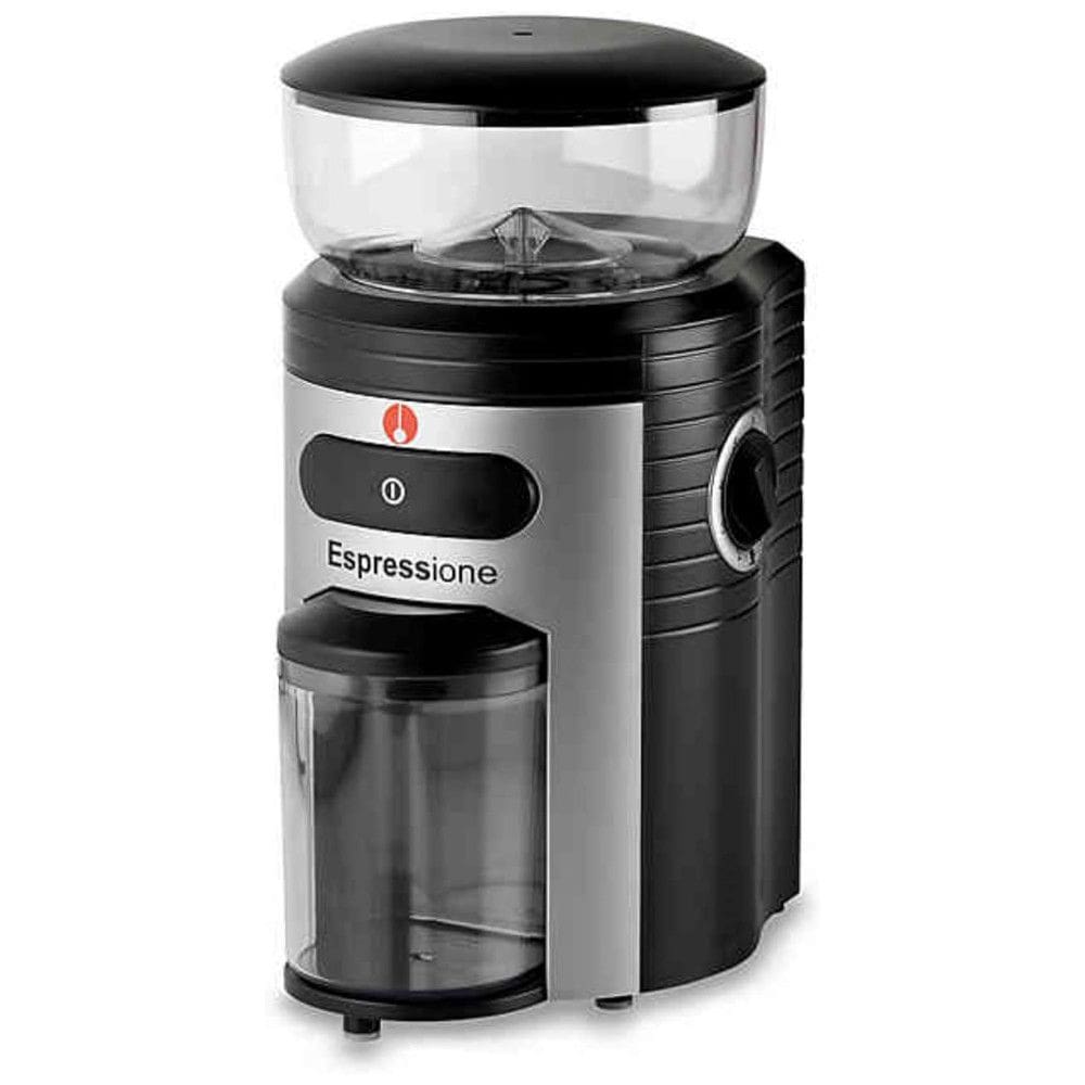 Moedor de Café Elétrico 15 Níveis de Moagem até 200g Aço Inoxidável, 150W, 110v, ESPRESSIONE MEC 5198, Preto