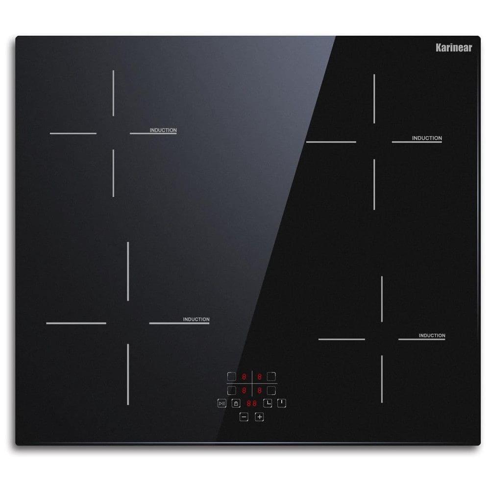 Cooktop de Indução de Embutir 4 Queimadores, 6400W, 220v, KARINEAR, Preto