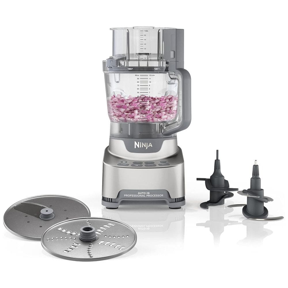 Processador de Alimentos 2,8L com 4 Funções 2 Lâminas e 2 Discos, 1200W, 110v, NINJA NF701, Cinza