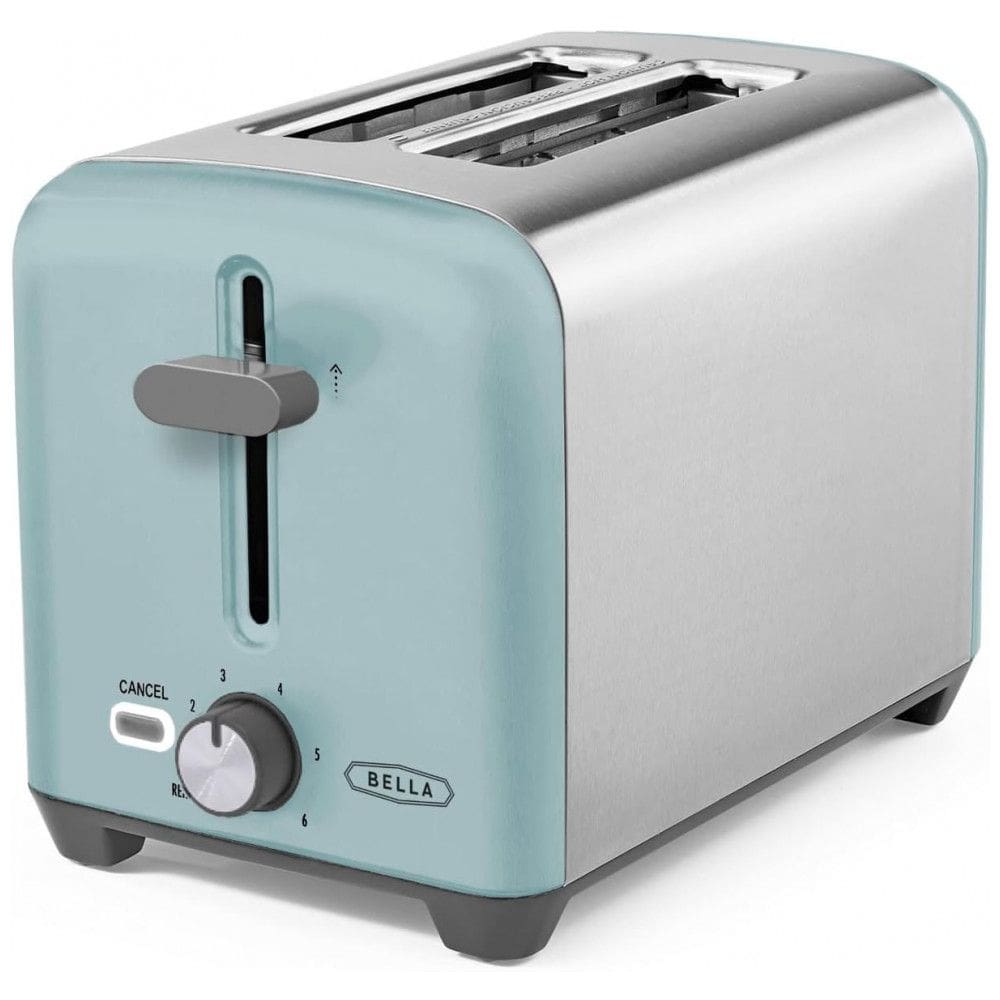 Torradeira Elétrica 2 Fatias com 6 Níveis de Tostagem e Bandeja de Migalhas Removível, 110V 750W, BELLA, Azul