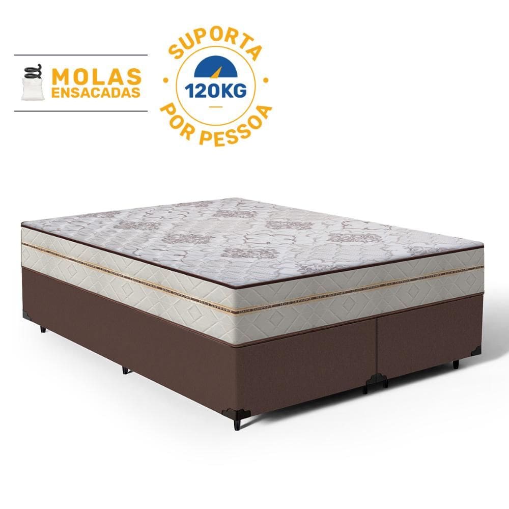 Cama Box com Colchão de Molas Ensacadas Luxury Queen 158cm