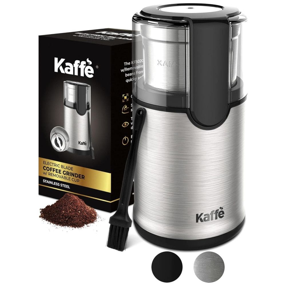 Moedor de Café Elétrico em Aço Inoxidável, 110V 150W, Kaffe, Prata