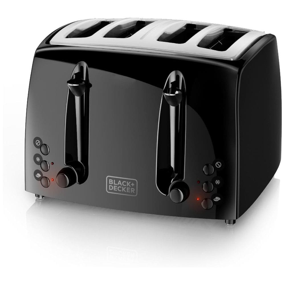 Torradeira, com 4 fatias, 1500 W, preta, 110v, BLACKDECKER TR1410BD, Preto