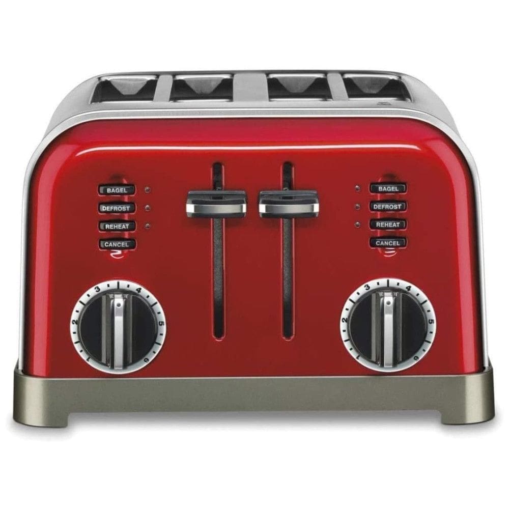 Torradeira de 4 Fatias, Aço Inoxidável, 1800W, 110v, CUISINART CPT 180MRP1, Vermelho