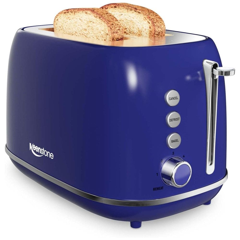 Torradeira 2 Fatias com Função Bagel 6 Níveis 825W, 110v, KEENSTONE, Azul