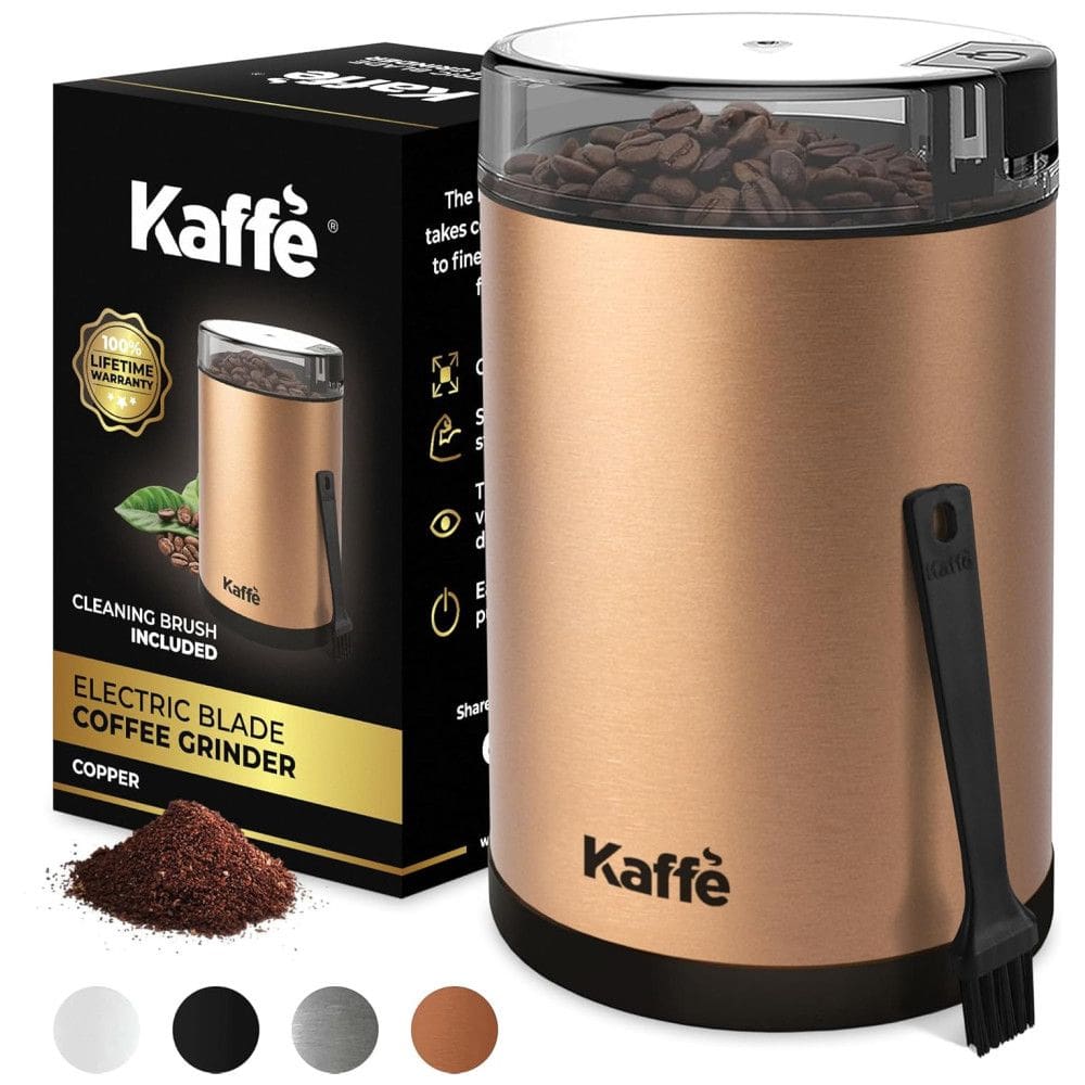 e Moedor de Café e Grãos Elétrico Profissional 88g, Aço Inoxidável, 110v, KAFFè KF2030, Dourado