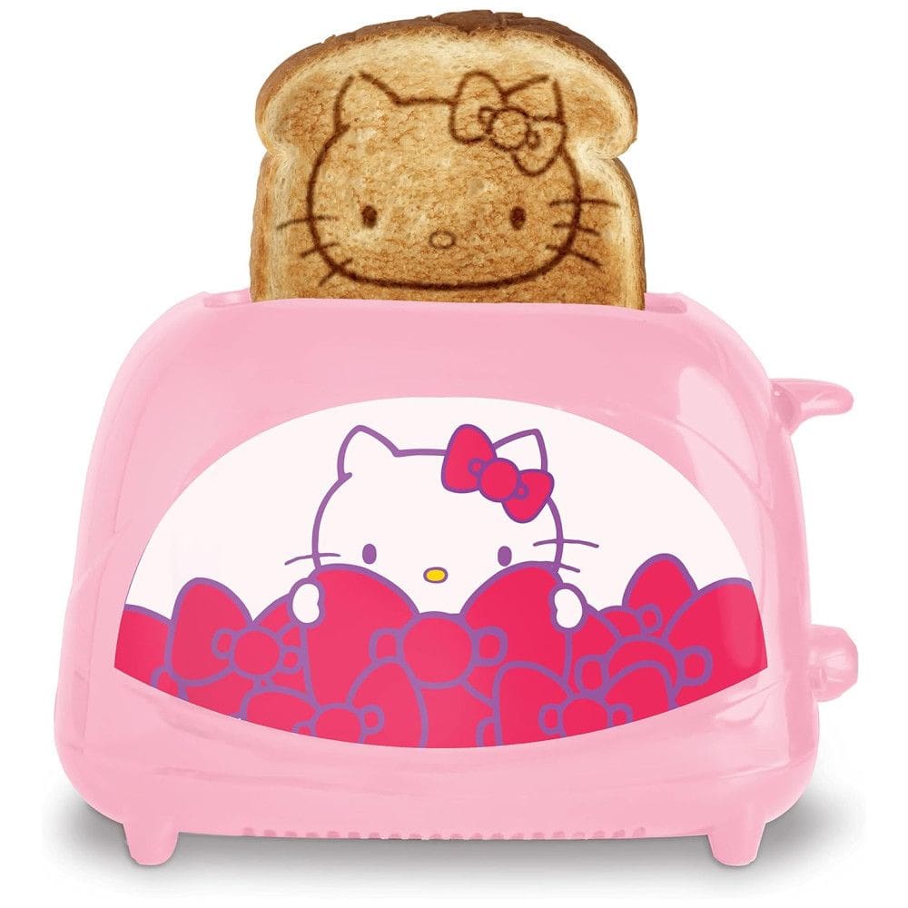 Torradeira 2 Fatias com Tema Hello Kitty e Termostato Ajustável, 110V 700W, Uncanny Brands, Rosa