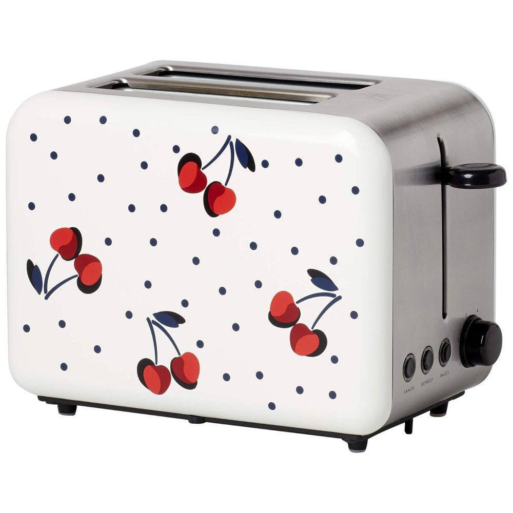 Torradeira Elétrica Vintage 2 Fatias com 6 Níveis de Tons, Branca Cerejas, 110v, KATE SPADE NEW YORK 892464, Branco