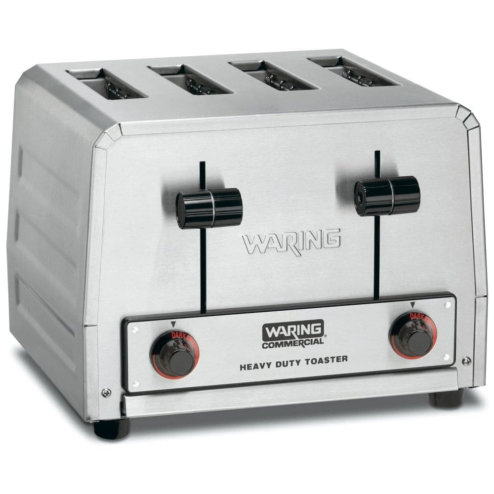 Torradeira em Aço Inoxidável de 4 Fatias com Plugue de 6 a 20 Fases, 208V 2700W, Waring WCT805B, Prata