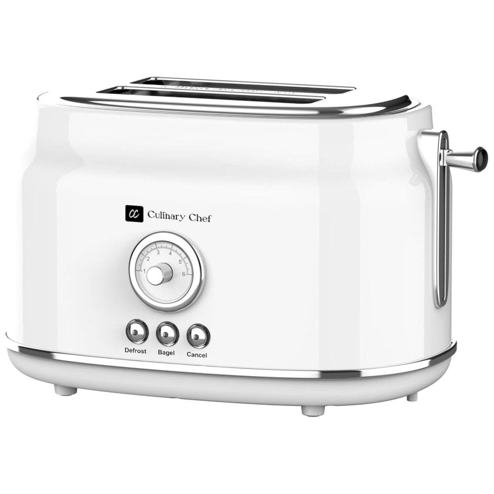 Torradeira Elétrica Retrô 2 Fatias com 5 Níveis de Tostagem e Função Descongelar 110V 900W, Frigidaire ETO102, Branco