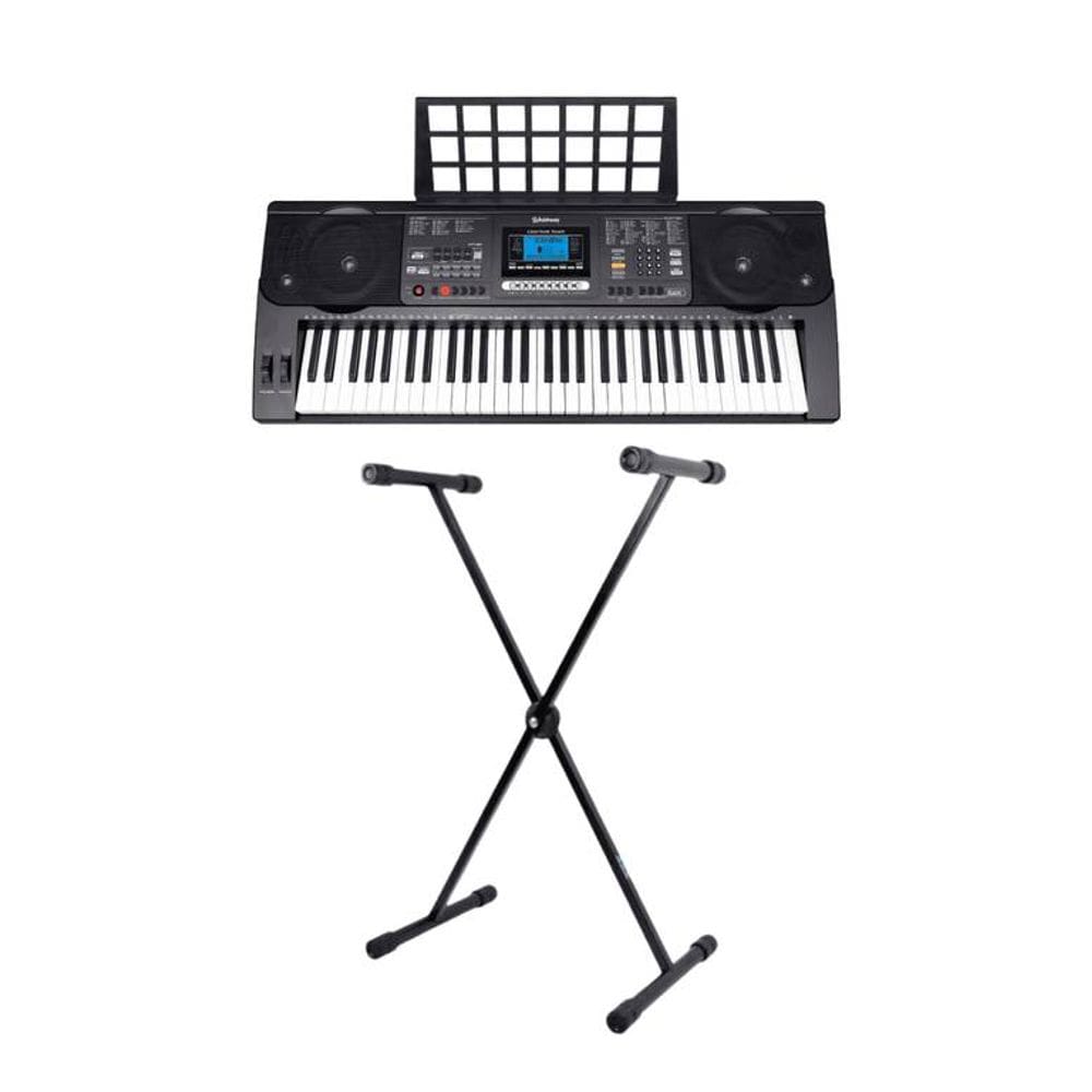 Teclado Musical Waldman CTT-800 Preto + Suporte em X