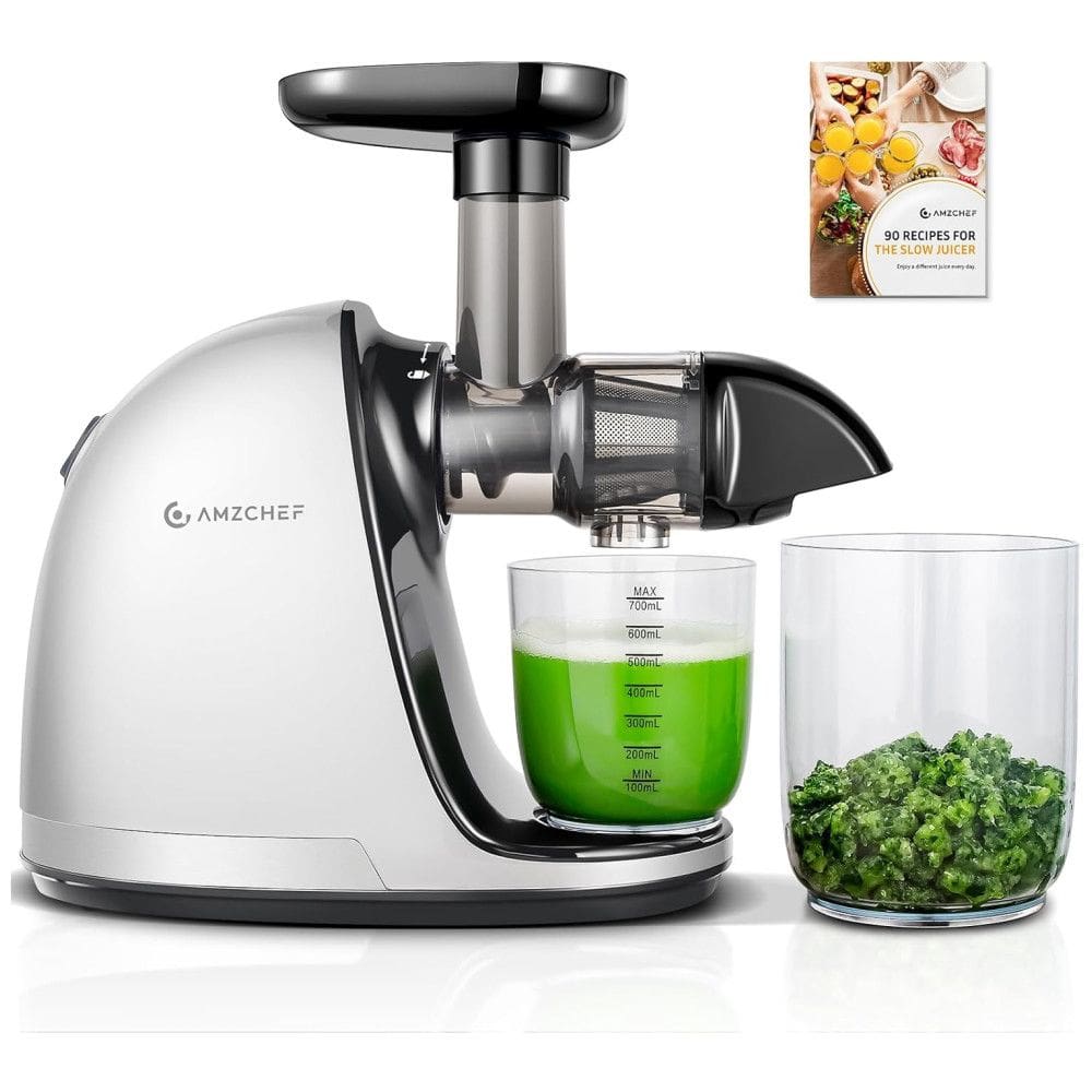 Centrifuga de Frutas e Vegetais com Motor Reversível, 110V AMZCHEF, Rosa