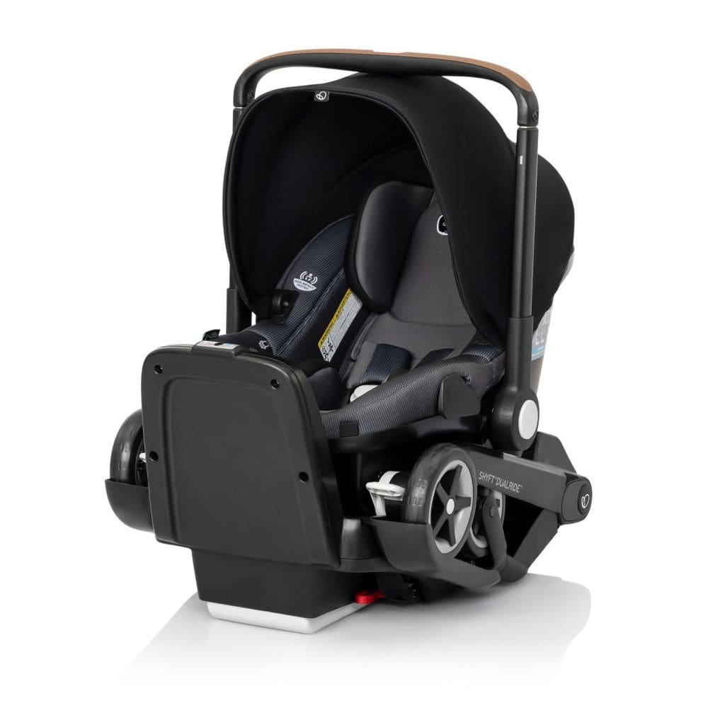 Cadeira de Bebê para Carro 2 em 1 com Rodas para Transporte e Instalação Prática, Evenflo Shyft DualRide, Cinza
