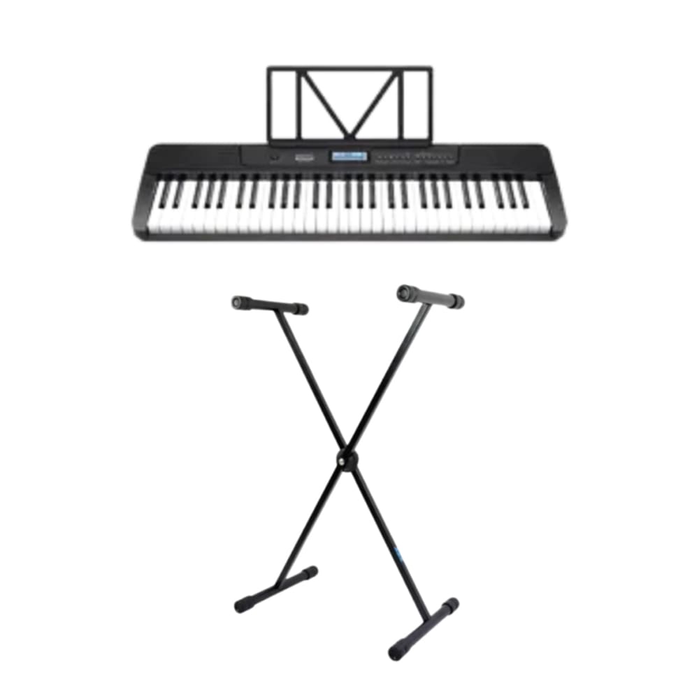 Teclado Musical Waldman WTS-300 Preto - 61 Teclas + Suporte em X