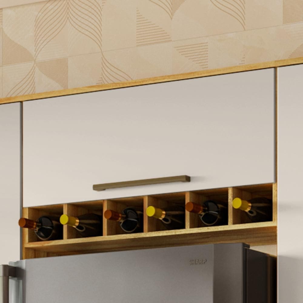 Armário de Cozinha Aéreo 100% MDF 1 Porta Basculante Suspenso Nápoli Prime 100% MDF
