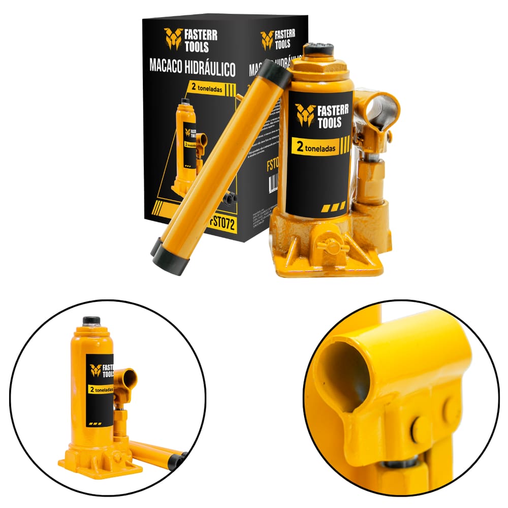 Macaco Hidráulico Garrafa 2 Toneladas Fasterr Tools - FST072