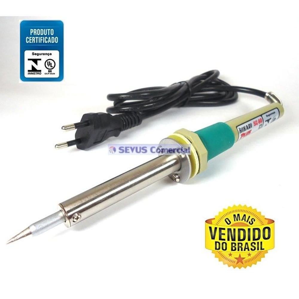 Ferro De Solda 50 Watts Hikari Plus Sc-60 Profissional