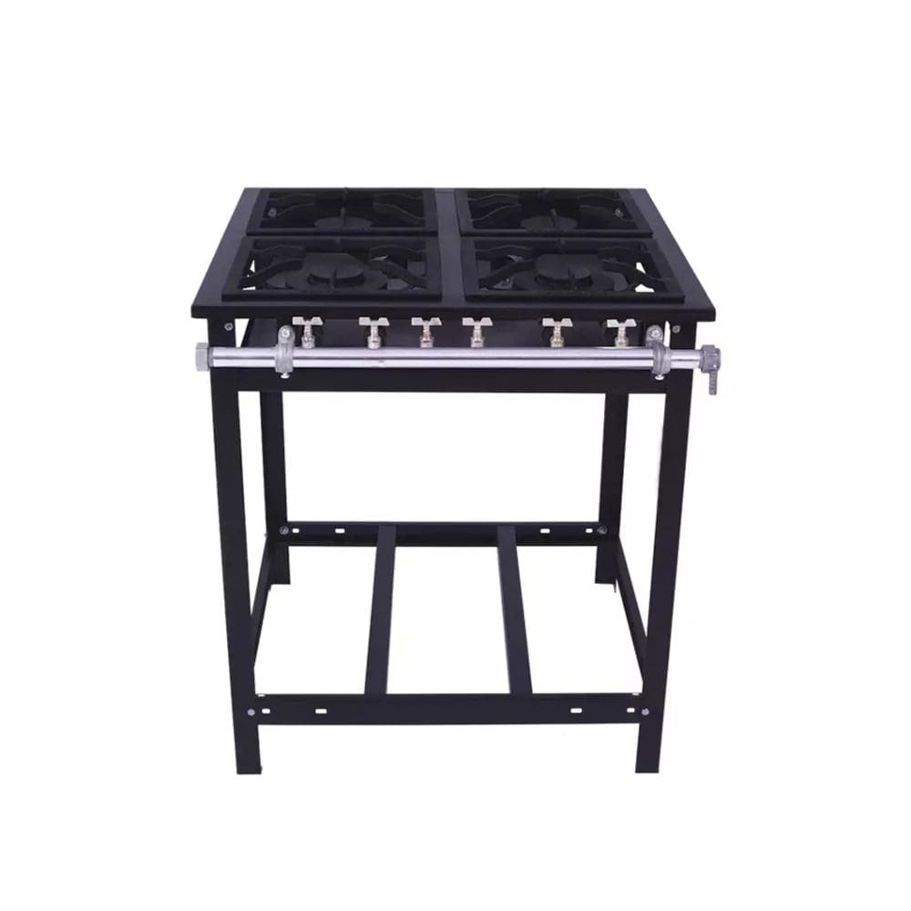 Fogão Industrial 4 Bocas 2QS/2QD 30x30 Linha Extra Baixa Pressão Venâncio E4