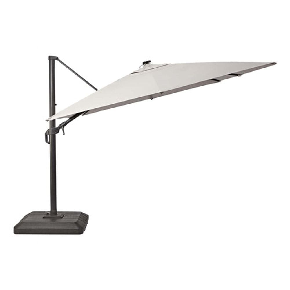 Ombrelone Guarda Sol Lateral Quadrado 2,8x2,8m Bege Base Led
