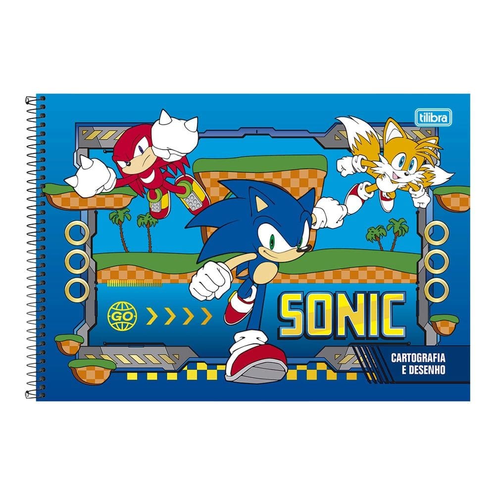 Caderno de Cartografia e Desenho Tilibra Sonic Espiral Capa Dura 80 Folhas - Item Variado