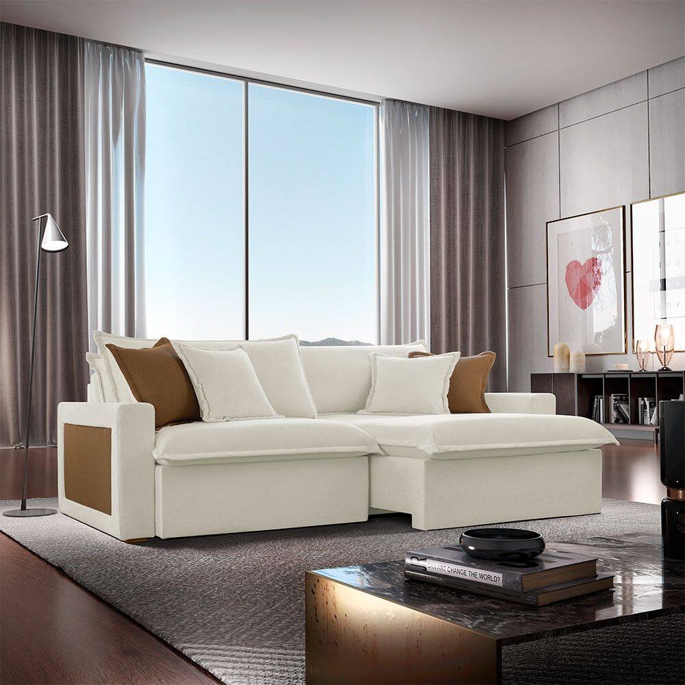 Sofá Dallas Linho Dois Módulos de 80cm B15 Meu Sofá Online