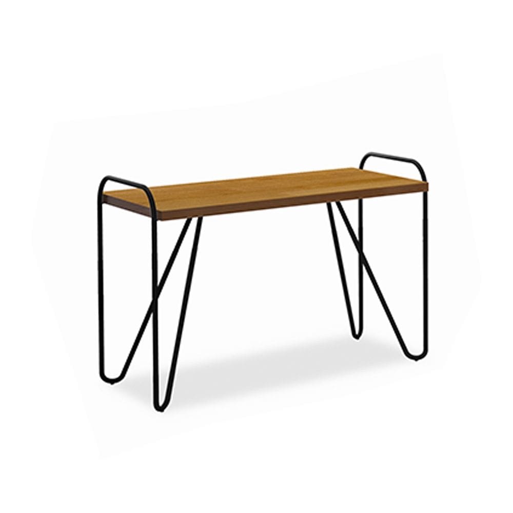 Mesa Lateral com Pés em Metal Tubular Gênova Naturale Luapa