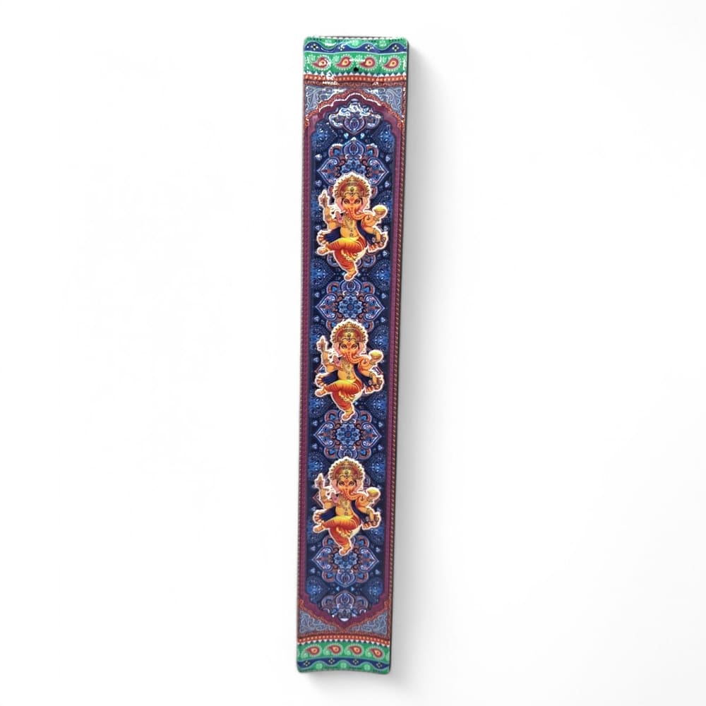 Incensário Vareta Resina Ganesha Colorido Brilhante 22 cm