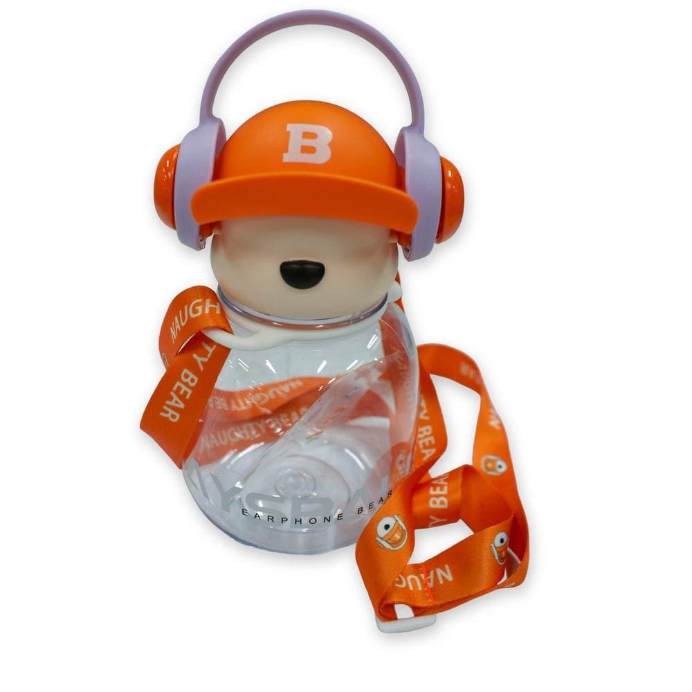 Squeeze 650ml Infantil Urso c/ Fone 2443707 Laranja - Quanhe