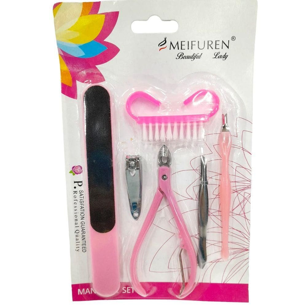 Kit Manicure com 6 Peças 2444019 Rosa - Quanhe