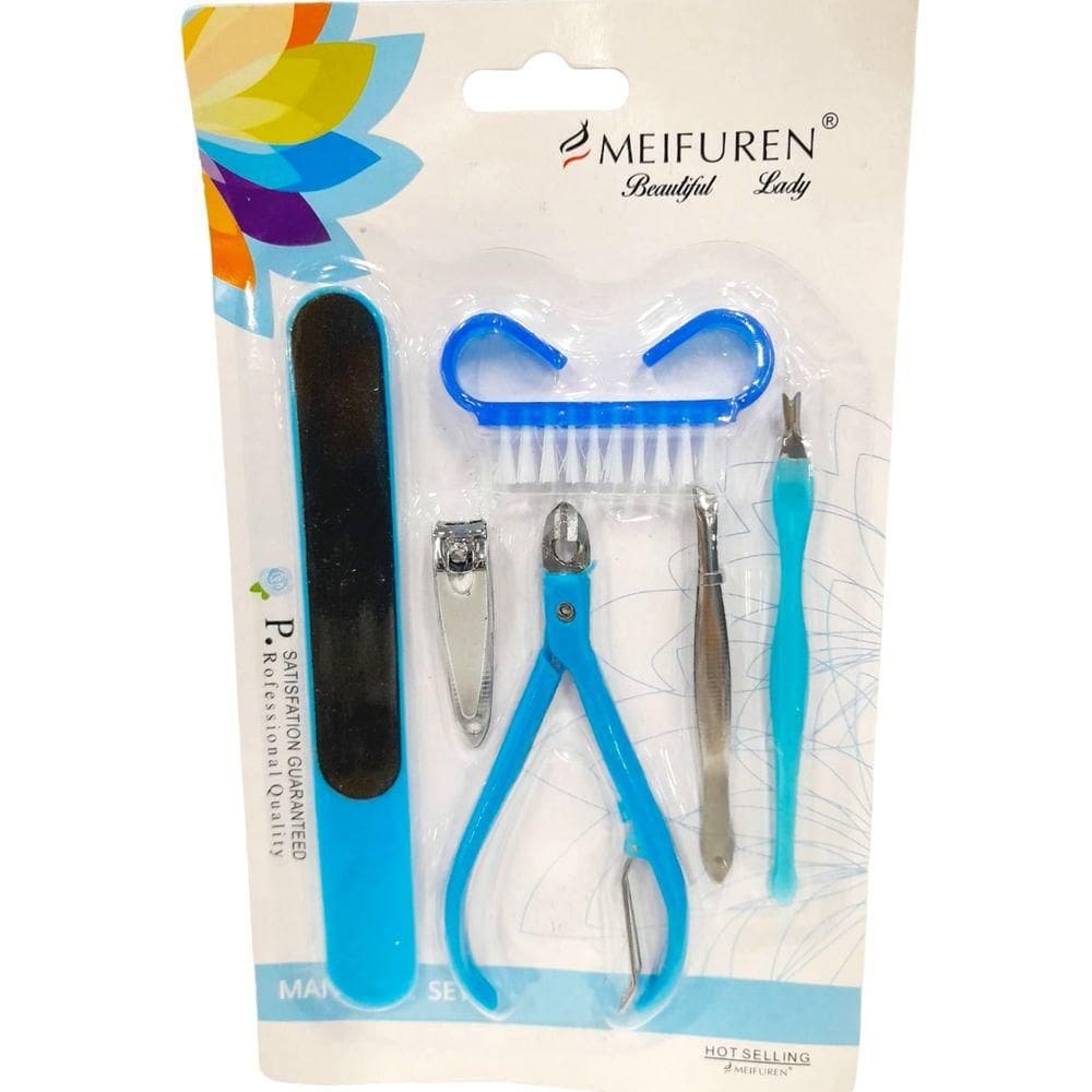 Kit Manicure com 6 Peças 2444019 Azul - Quanhe