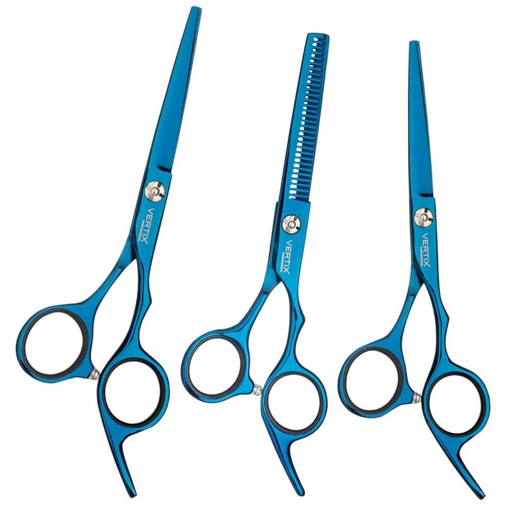 Tesoura Blue Titanium Navalha5,5” Laser7” Desbates 6” Vertix
