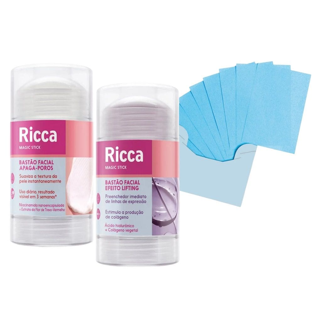 Bastão Cuidado Efeito Lifting e Apaga Poros Ricca
