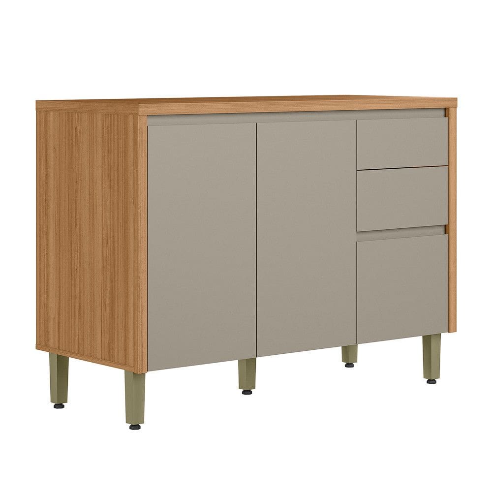 Balcão 2 Portas 120cm 3 Gavetas Allure Linea Brasil